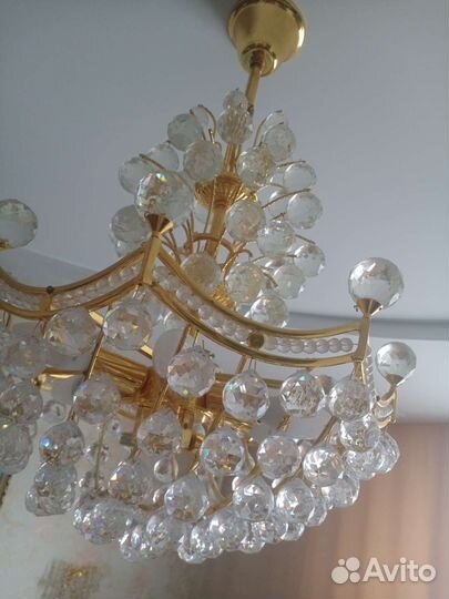 Люстра потолочная бу хрустальная
