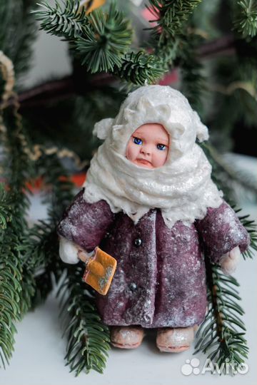 Ватные елочные игрушки