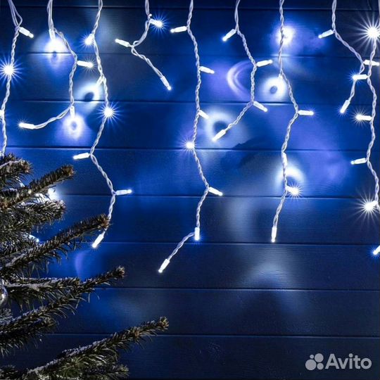 Освещение фасада. Монтаж. Бахрома