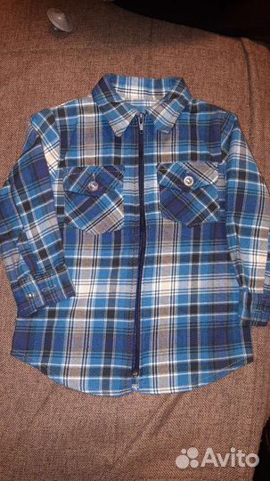 Рубашки теплые, р. 92-98