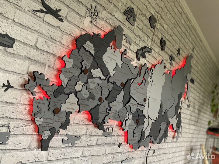 Деревянная карта России