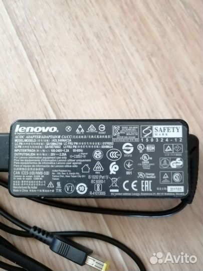 Блок питания для Lenovo flat 20v 45w 2.25a