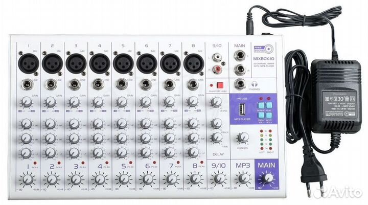 Free Sound mixbox-10 Микшерный пульт, 8 микрофонн