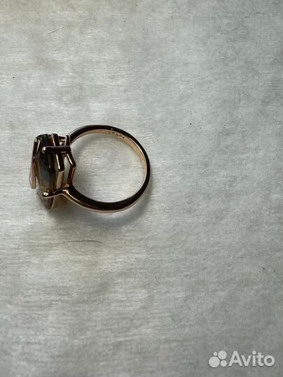 Золотой Комплект с Топазом 18 размер