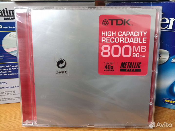 CD-R болванки диски TDK Verbatim metallic azo