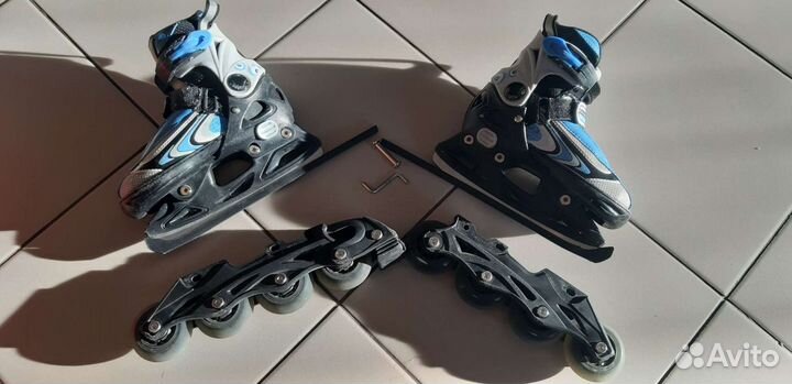 Коньки ролики 2 в 1 р.29-32