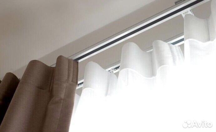 Профильные карнизы Люкс для среднего веса штор