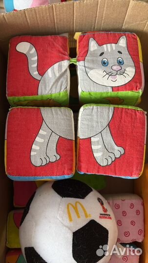 Мягкие кубики домик сортер