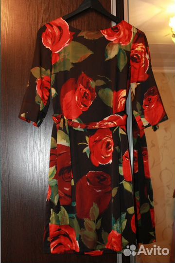 Платье, принт цветы 44-46 размера