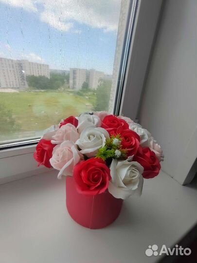 Букеты из мыльных роз