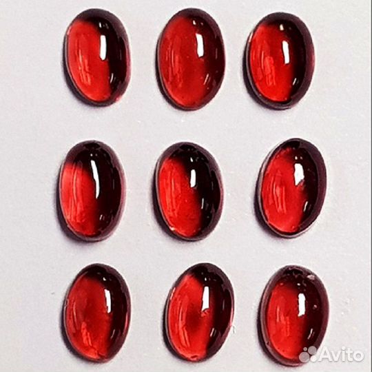 Гранат натуральный кабошон 6,57Ct 6х4мм 9шт Овал