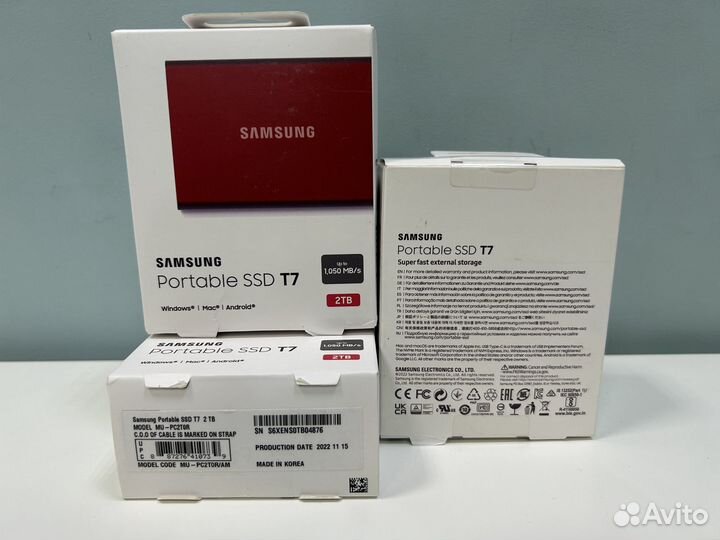 Новые Samsung Portable SSD T7 2TB MU-PC2T0R