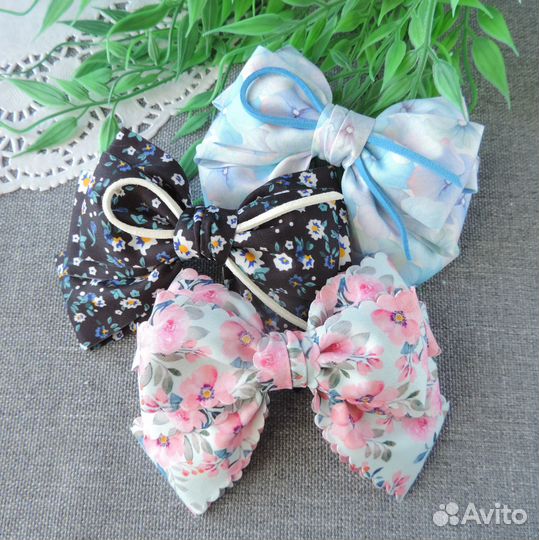 Банты на заколке ручной работы