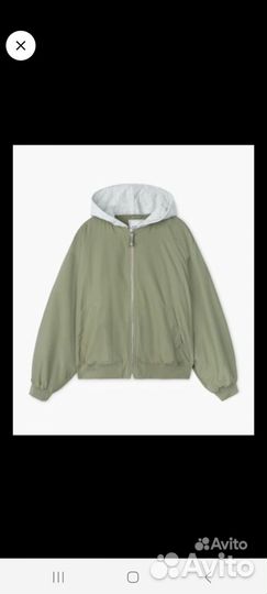 Бомбер хаки с капюшоном gloria jeans