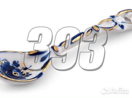 Ложка Гжель №5 позолоченная (34053)
