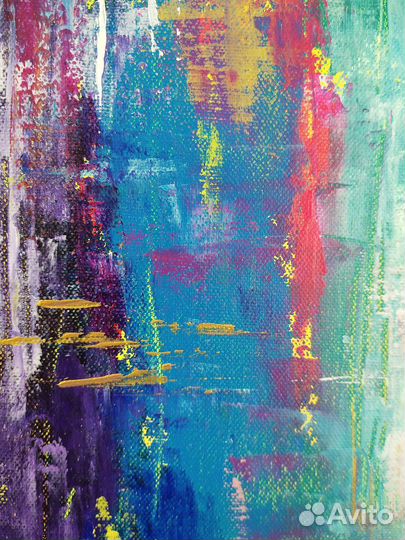 Картина абстракция акрилом на холсте, 40 на 50 см