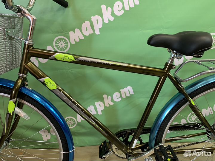 Велосипед дорожный взрослый Stels с корзинкой