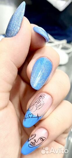 Наращивание ногтей, маникюр с покрытием