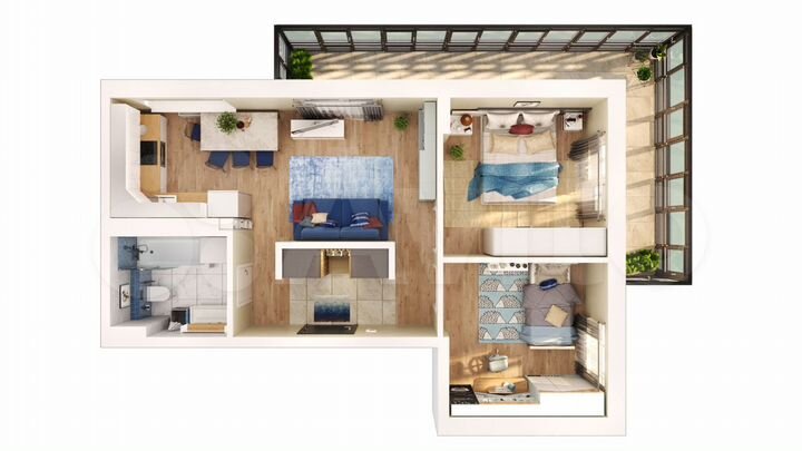 3-к. квартира, 59,3 м², 4/17 эт.