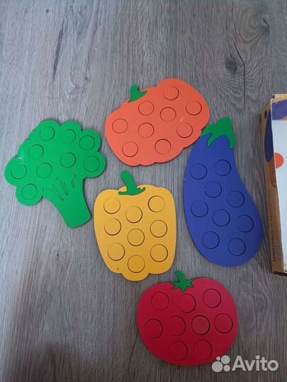 Мозаика сортер овощи Монтессори
