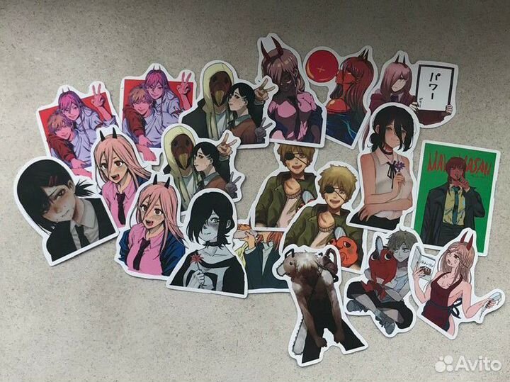 Наклейки Человек бензопила 19 шт