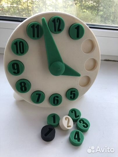 Развивающие часы-для детей. Обучающий материал для