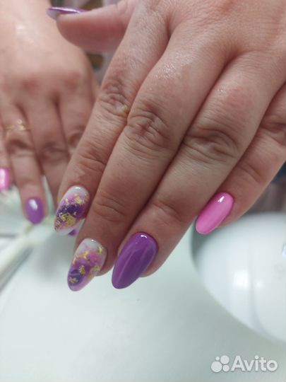 Маникюр гель лак,наращивание ногтей, педикюр