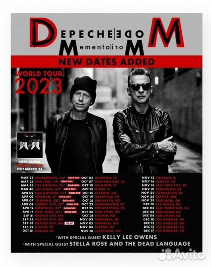 2 Билета VIP-зона Depeche Mode 08.08.23 Хельсинки