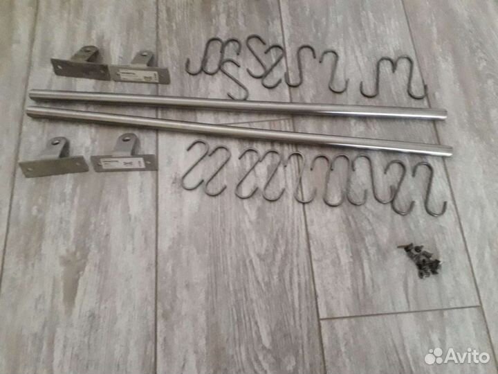 Релинги никелированные + крючки