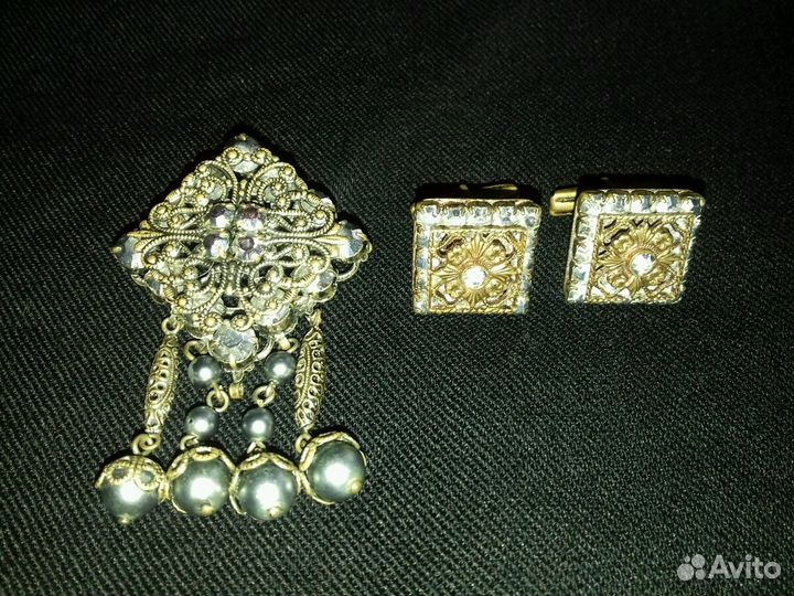Брош и запонки антиквариат