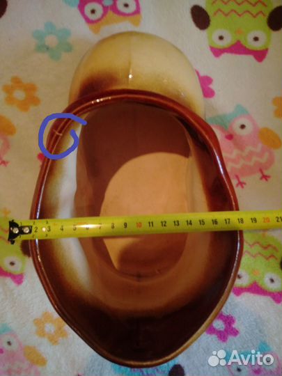 Кашпо башмак керамический