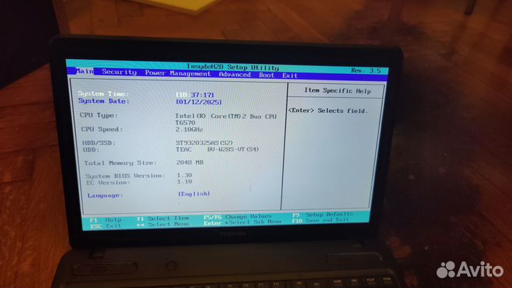 Ноутбук Toshiba Satellite Pro C650