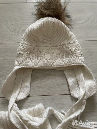 Набор зимний шапка+манишка