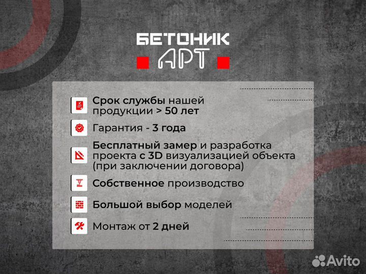 Бетонные заборы /Декоративный забор