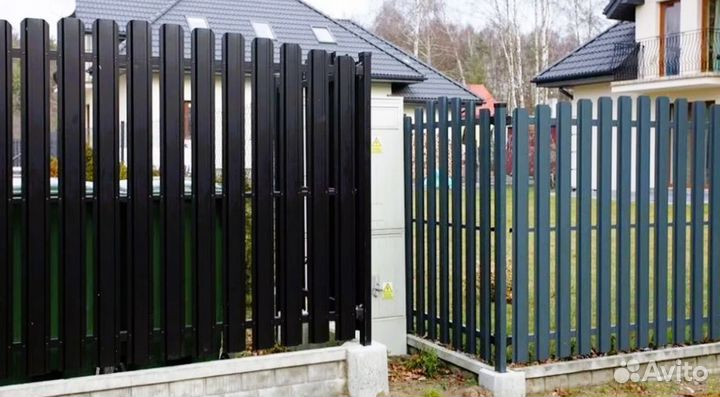 Забор из евроштакетника замер бесплатно качественн