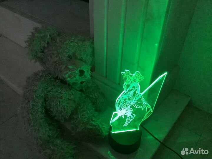 Ночник 3D аниме Геншин импакт светильник Сяо