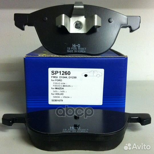 Колодки торм.дисковые Hi-Q ford focus II (D1044