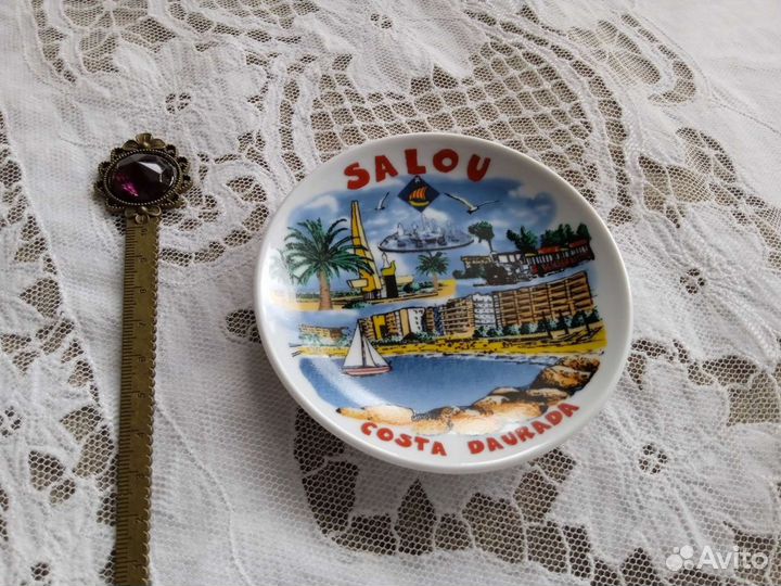 Настенная тарелка латунь