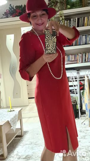 Платье трикотажное женское теплое