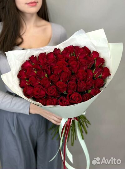 Букет из 51 красных роз