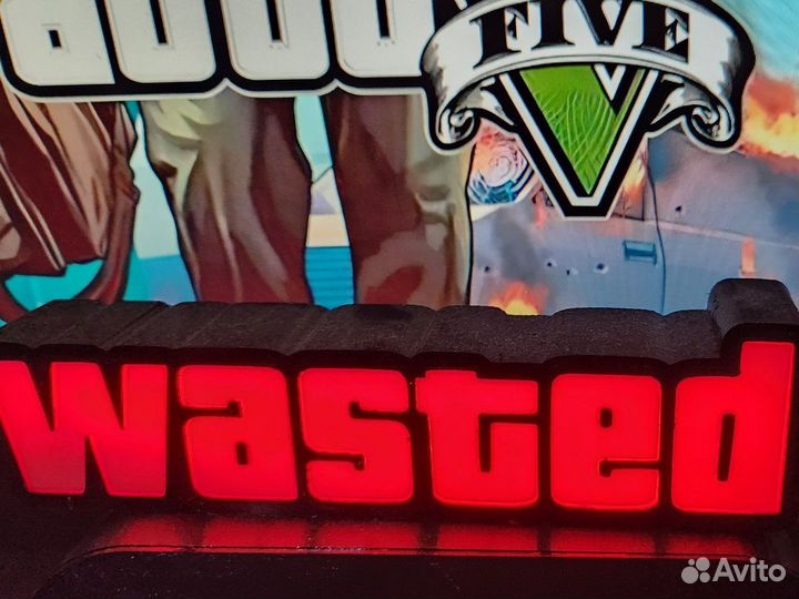 Светильник Wasted из GTA красный USB