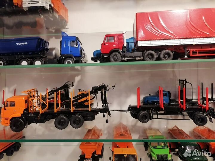 Модель камаз-43118 лесовоз с кму с прицепом