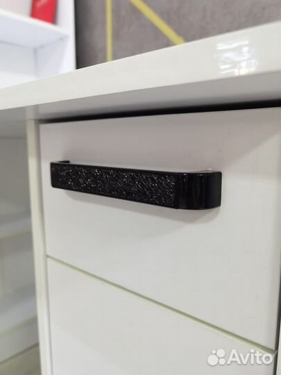 Стол письменный Лена спл-2 (Белый/Белый глянец)