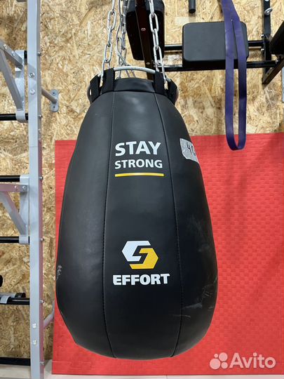 Груша боксерская E523, кожзам, 16 кг, черный