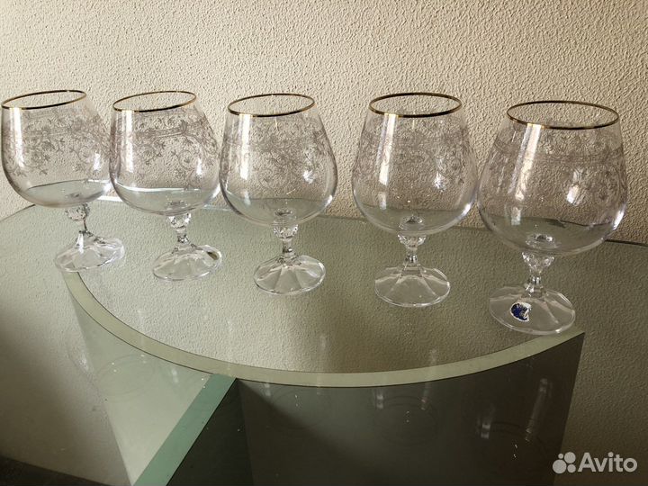 Хрустальные бокалы Bohemia