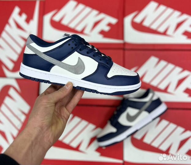 Кроссовки Nike Dunk Low Summit White Midnight Navy