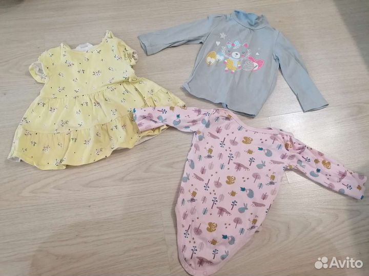 Вещи пакетом для девочки 74-80