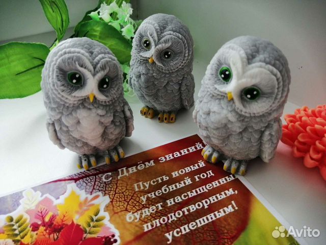 Сова - символ мудрости и знаний. Мыло ручной работ