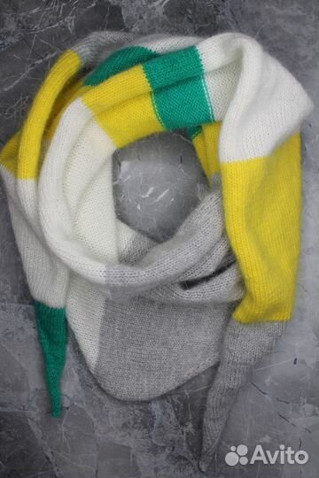 Бактус - полосатик вязаный пушистый, ручная работа