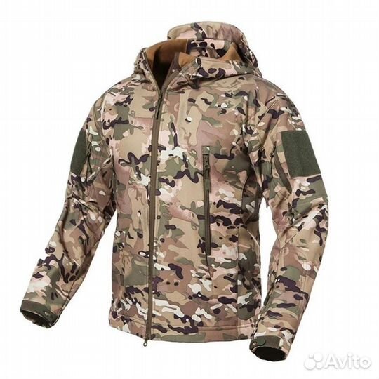 Военная форма теплая софтшел с шевронами